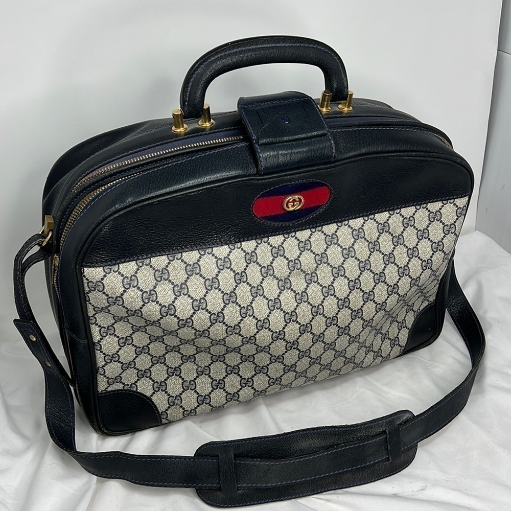 Large Vintage Gucci Carry On Attaché Shoulder Bag